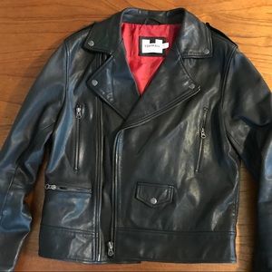 Leather jacket, black. Small.